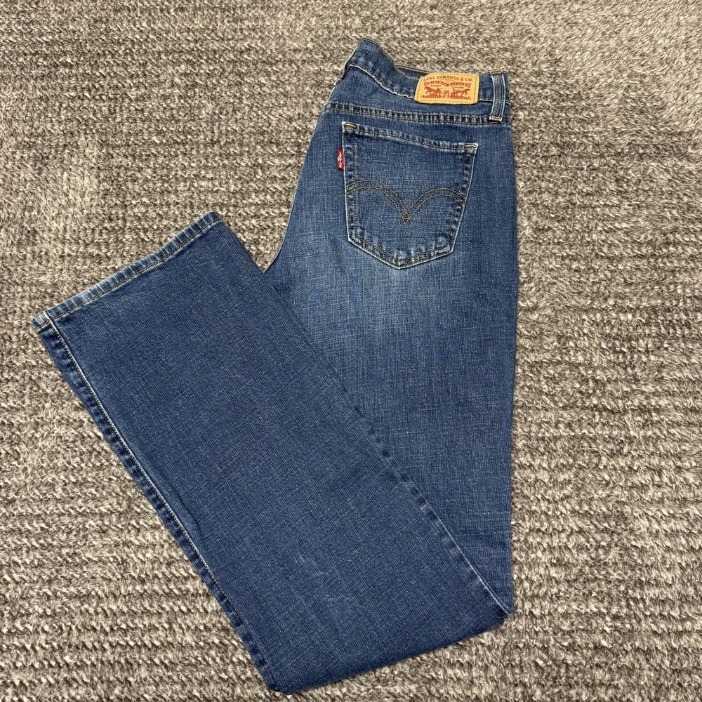 Levis 415 Relaxed Bootcut Jeans Womens Size 27 Dark Wash Denim Casual